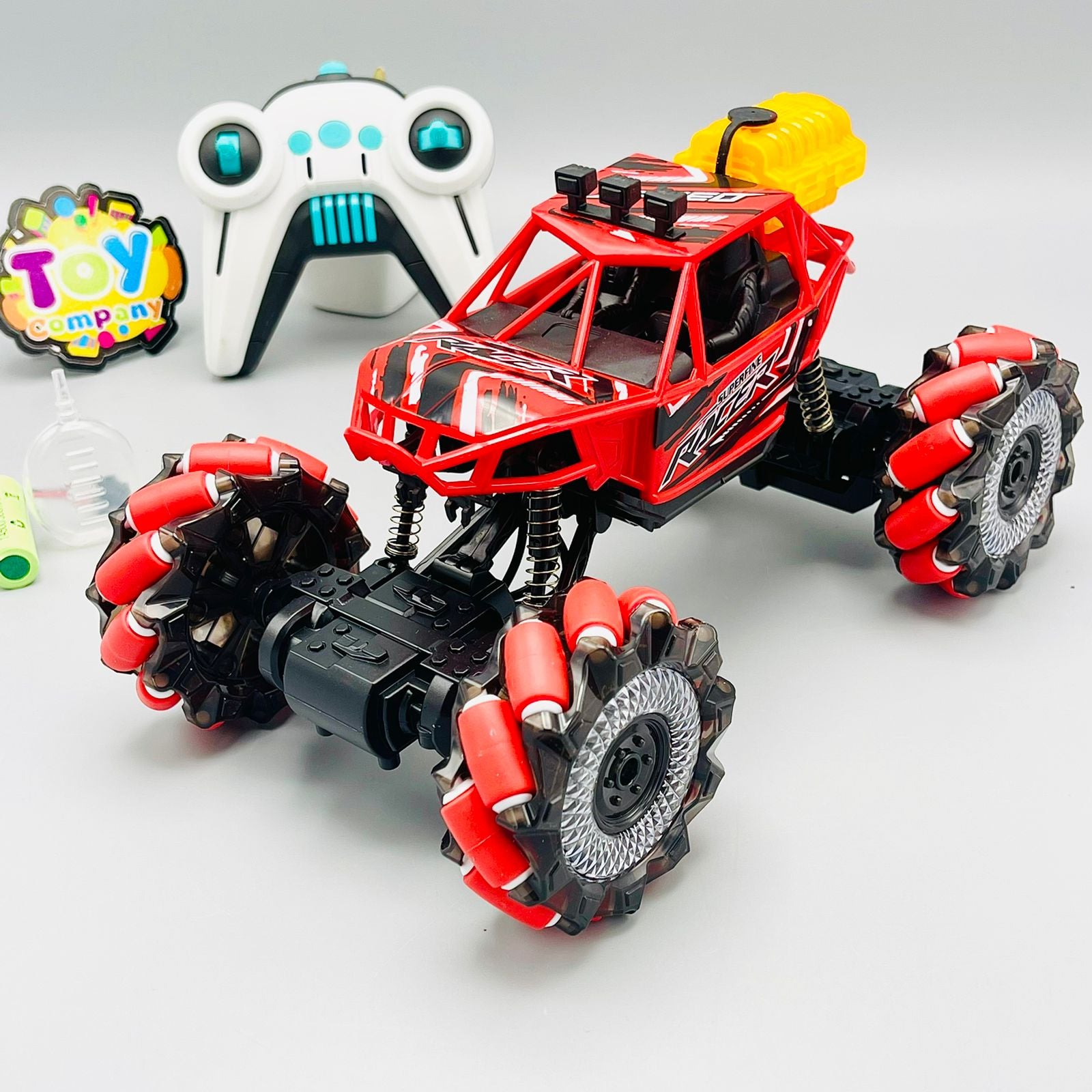 RC Superfine Racer Spray Climbing Car red side view