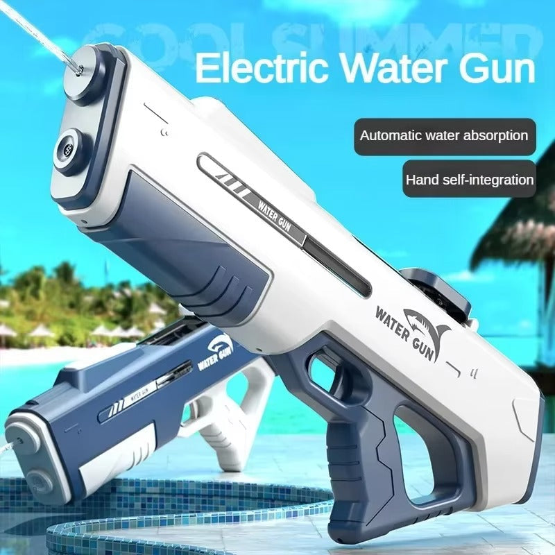 Electric Water Gun white with LED lights and box