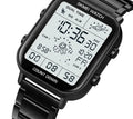 SKMEI digital watch black with teal backlight