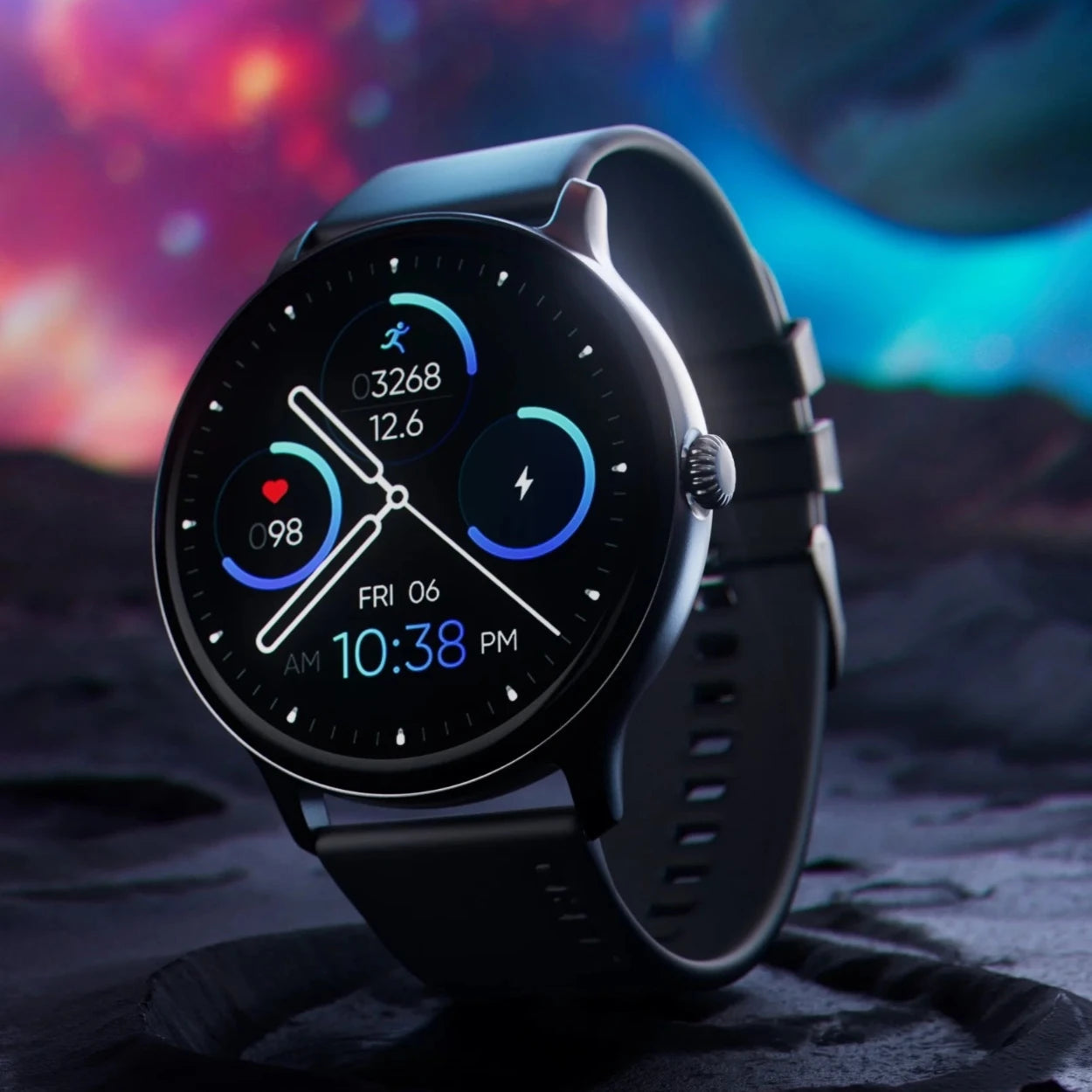 Zero GTR Mini Smartwatch Gold Black - Side View