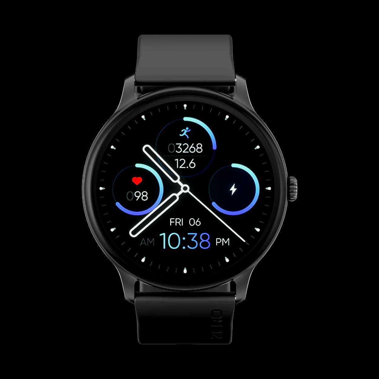 Zero GTR Mini Smartwatch Black Buckle - Side View