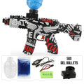 Gel Ball Blaster Gun blue graffiti side view
