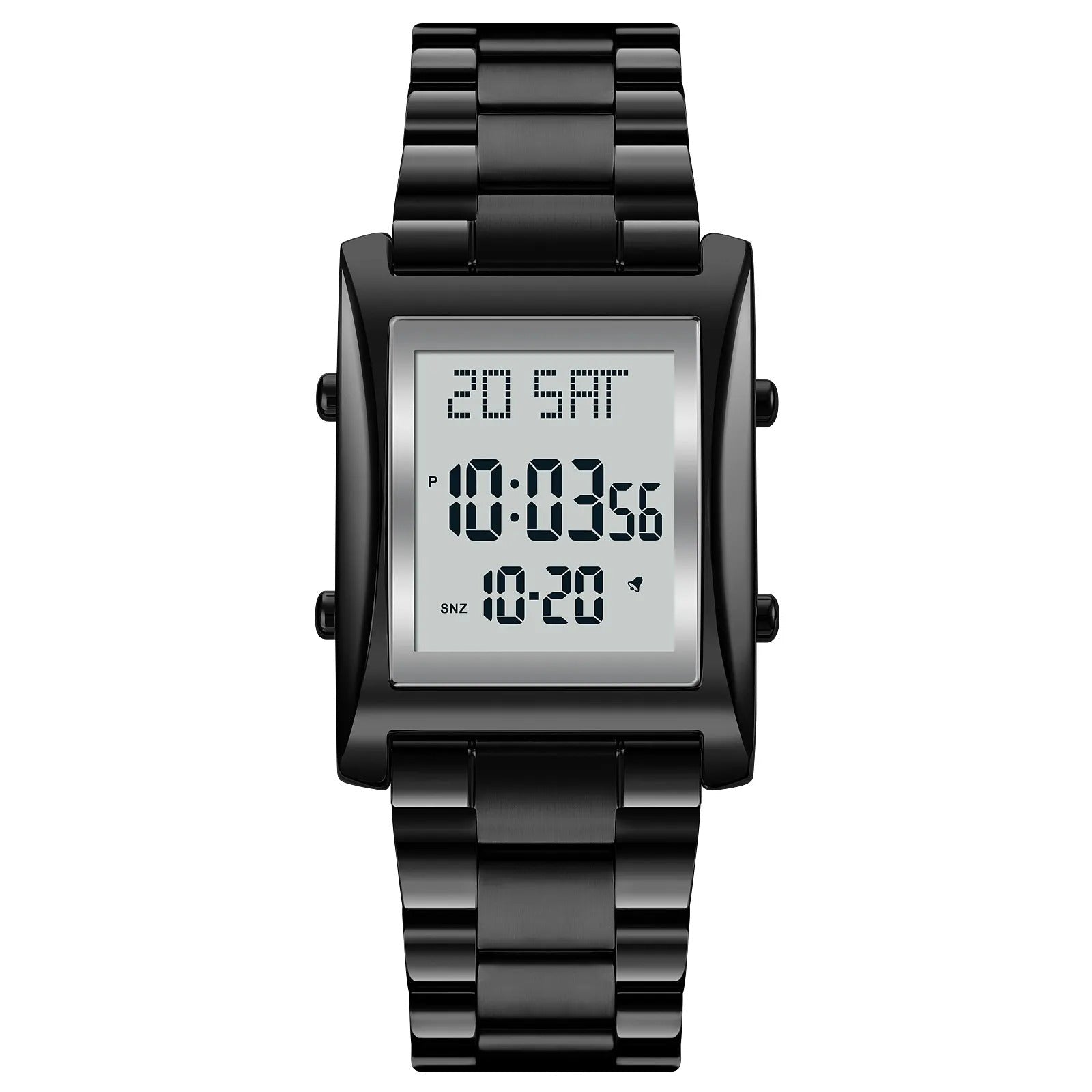 SKMEI 1812 Rose Gold Rectangle Digital Watch front view
