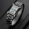 SKMEI 1812 Rose Gold Digital Watch angled lifestyle on dark surface