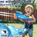 Battle Summer Warrior Electric Water Blaster side view with blue LED lights firing water