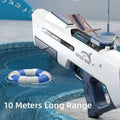Electric Water Gun side view with LED strip and shark logo
