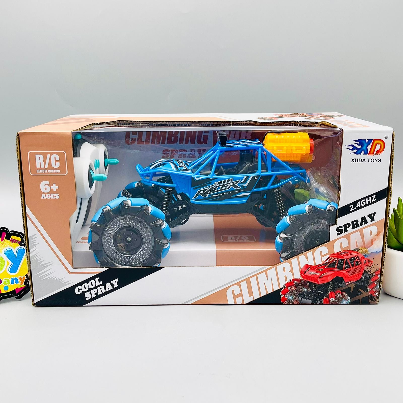 RC Superfine Racer Spray Climbing Car features lateral drift 360 rotate