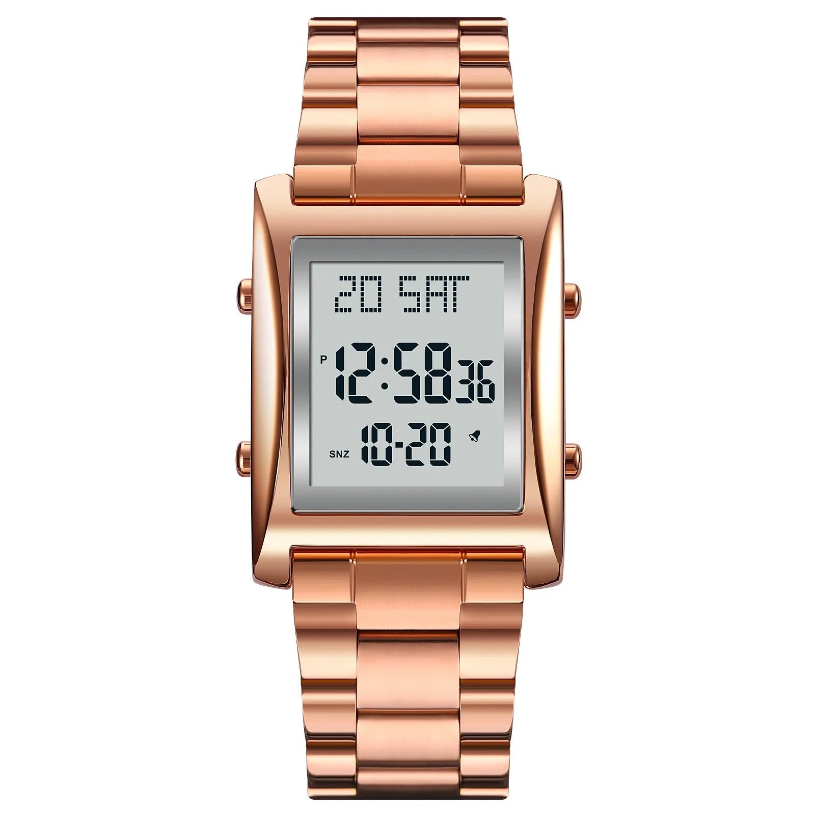 SKMEI 1812 Silver/Gray Rectangle Digital Watch front view
