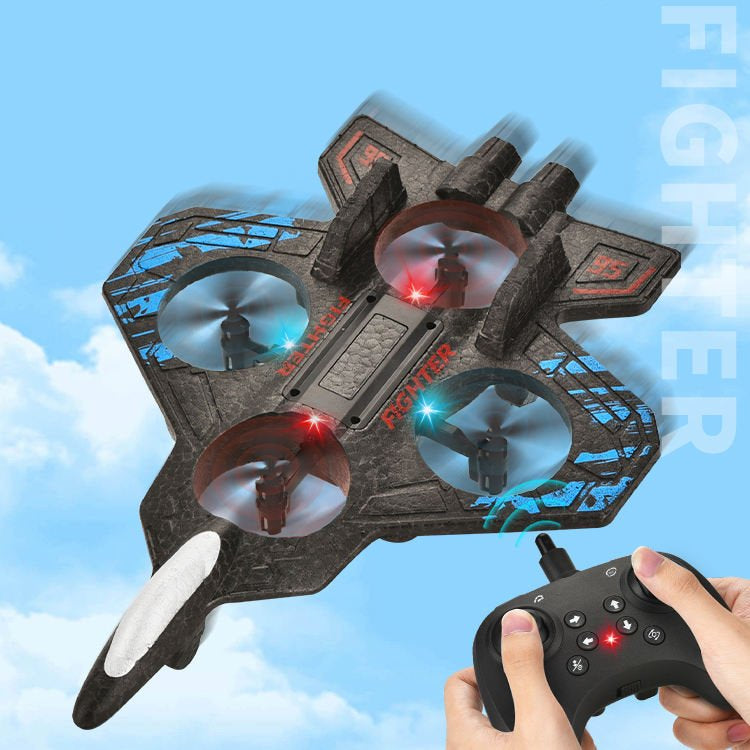 S1 RC Combat Drone Fighter Plane with remote controller and box - hero shot