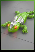 RC Lizard Robot Toy green with glowing LED eyes