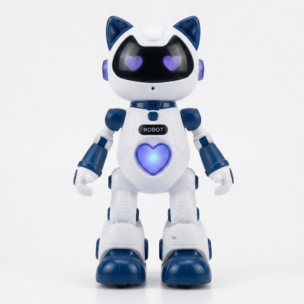 Interactive Dancing Robot Toy for Kids – LED Heart Light, Music & Movi