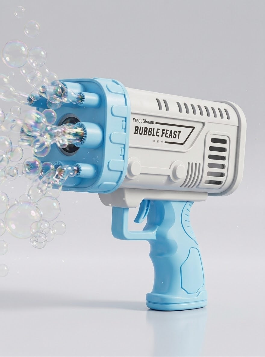 Flying Armor Bubble Gun blue close-up