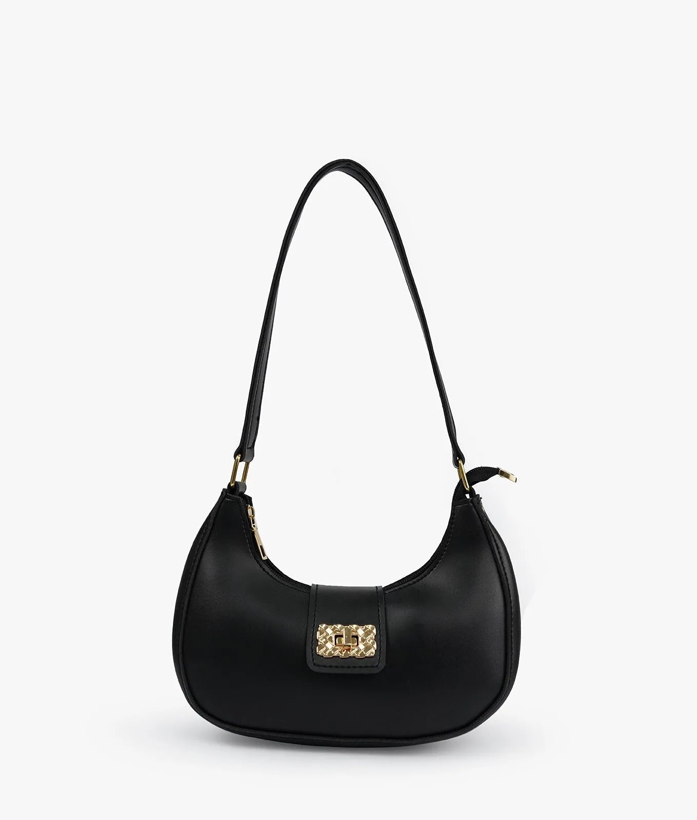 Bella Luxe Shoulder Bag in Navy Blue - front view