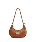 Bella Luxe Shoulder Bag in Camel - product front view