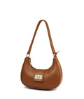 Bella Luxe Shoulder Bag in Camel - lifestyle front view