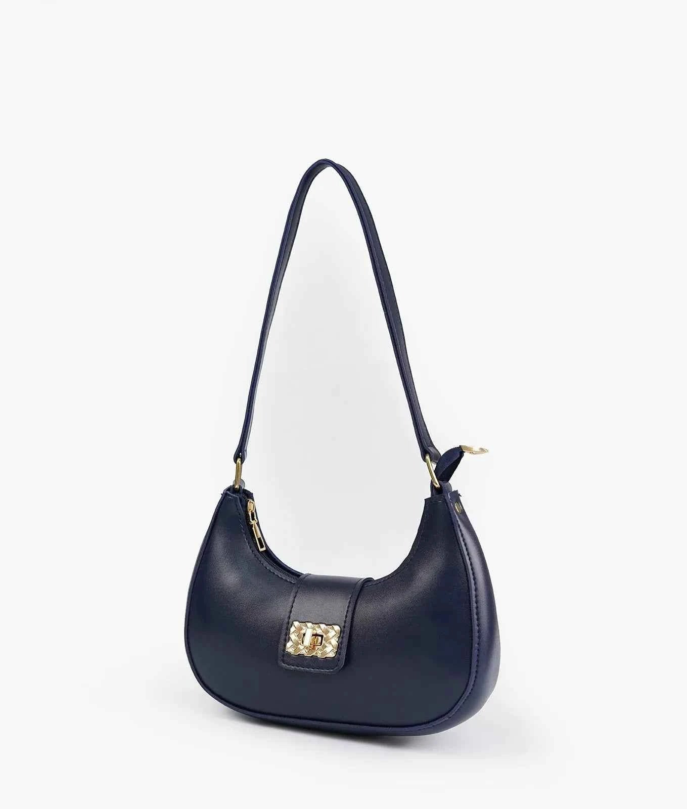 Bella Luxe Shoulder Bag in Olive Green - side view