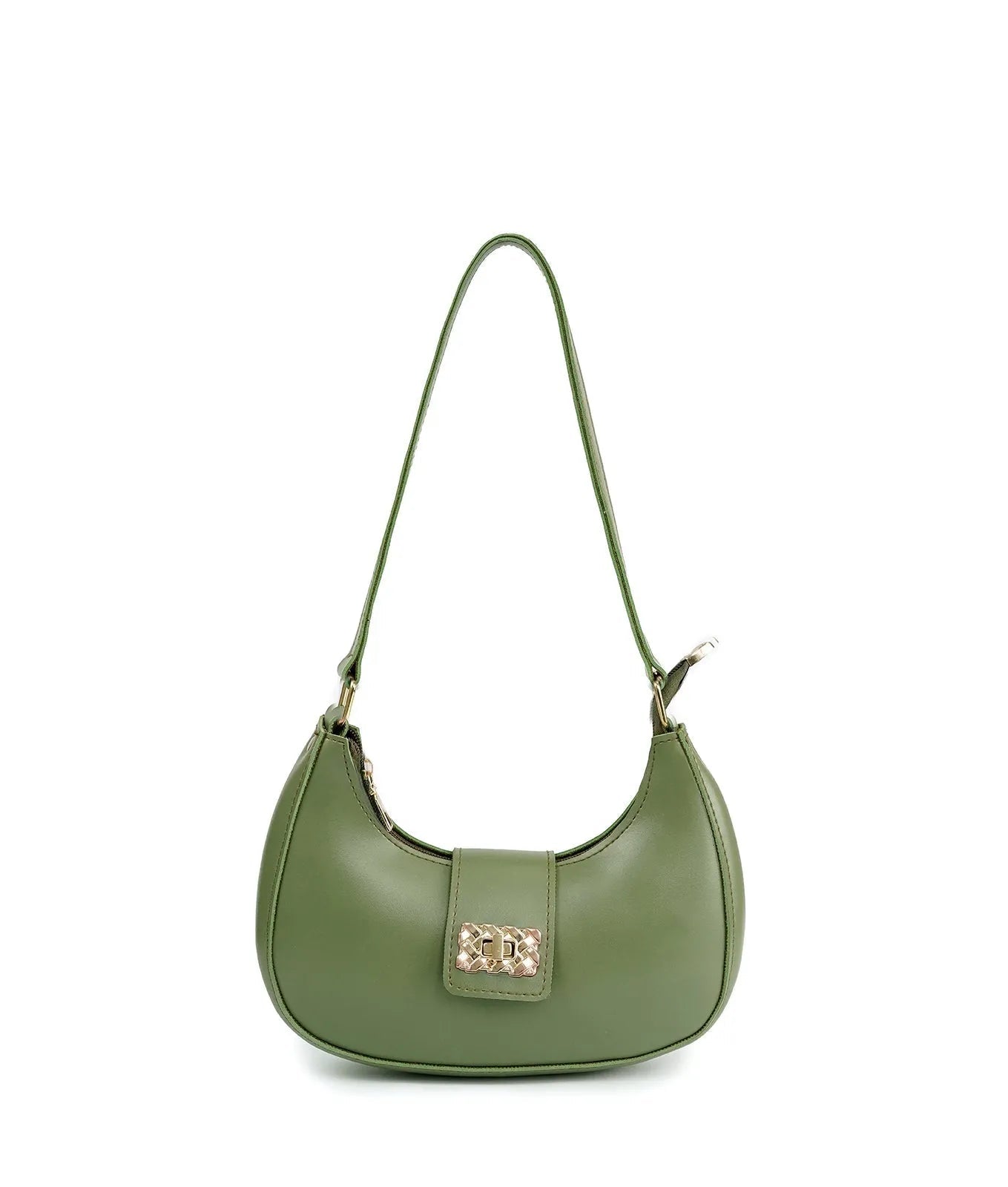 Bella Luxe Shoulder Bag in Pink - front view