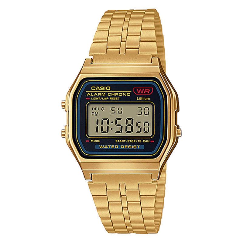 Casio A159WGEA Retro Gold Stainless Steel Digital Watch