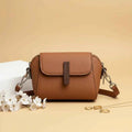 Cavelle crossbody purse in camel - front view