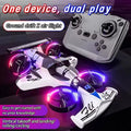 RC Drone Stunt Car flight mode and land mode comparison