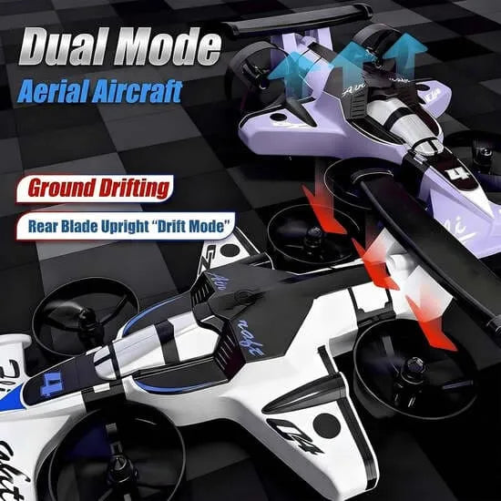 RC Drone Stunt Car one device dual play RGB lights