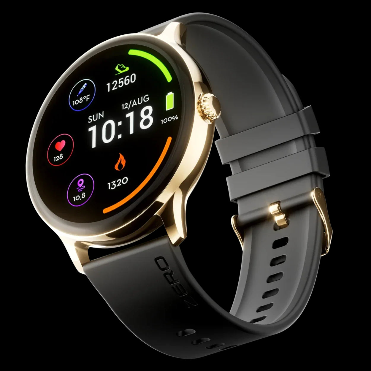Zero GTR Mini Smartwatch Gray Silver - Side View