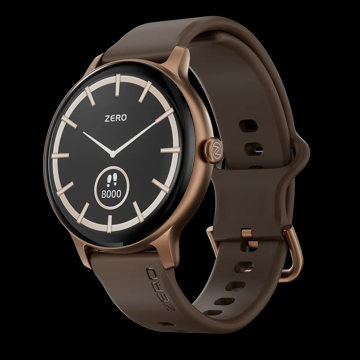 Zero smartwatch coffee brown front view