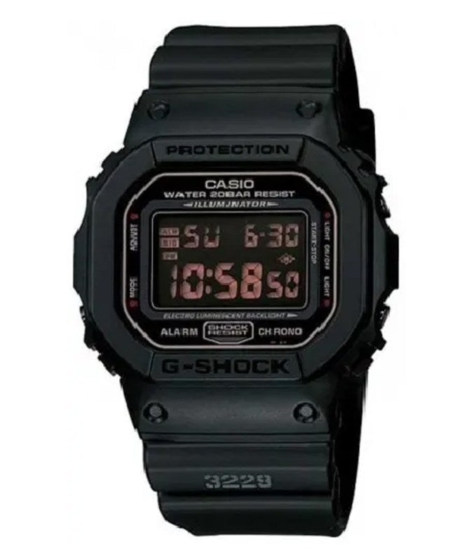 Casio G-Shock DW-5600MS All Black 200M Water Resistant Digital Watch